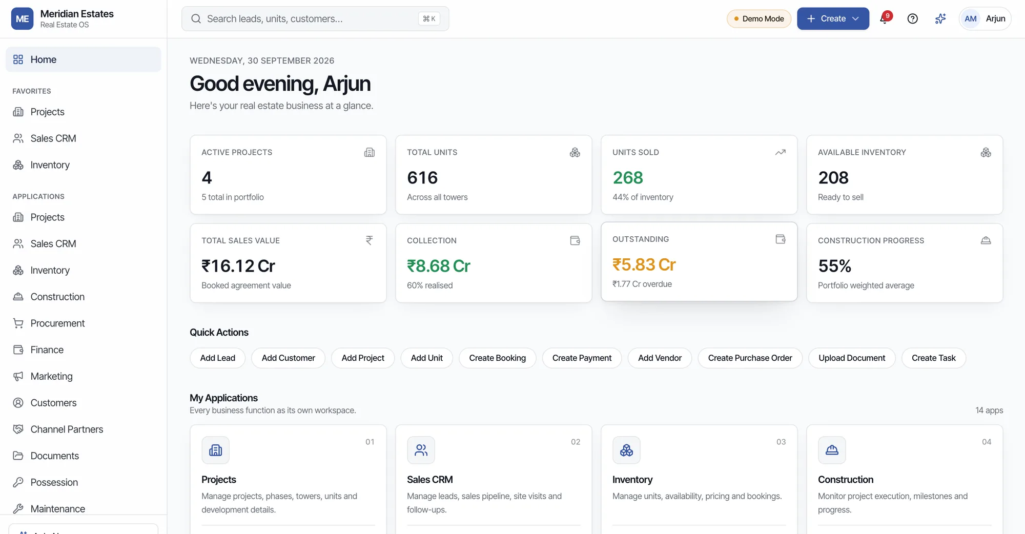 Real Estate Management — product screenshot
